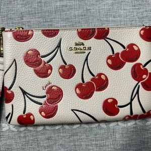 Coach cherry wristlet